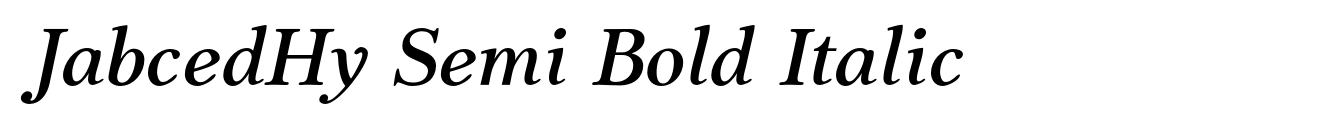 JabcedHy Semi Bold Italic